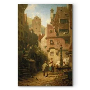 Obraz - Carl Spitzweg – Życzliwy prezentujący kwiaty - obrazek 2