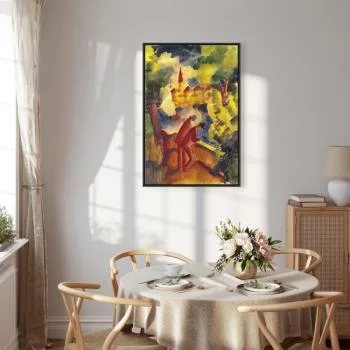 Obraz - August Macke – Mężczyźni na drodze nad jeziorem - obrazek 6