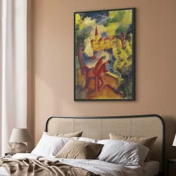 Obraz - August Macke – Mężczyźni na drodze nad jeziorem - obrazek 5