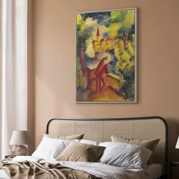Obraz - August Macke – Mężczyźni na drodze nad jeziorem - obrazek 5