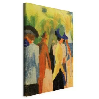 Obraz - August Macke – Spacerowicze pod drzewami (spacerowicze w parku)