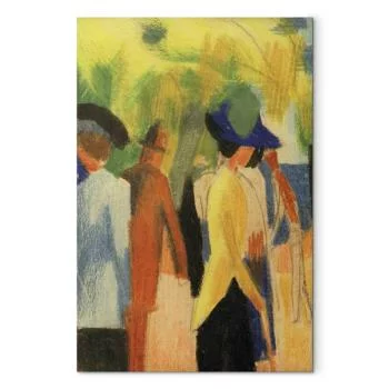 Obraz - August Macke – Spacerowicze pod drzewami (spacerowicze w parku) - obrazek 2