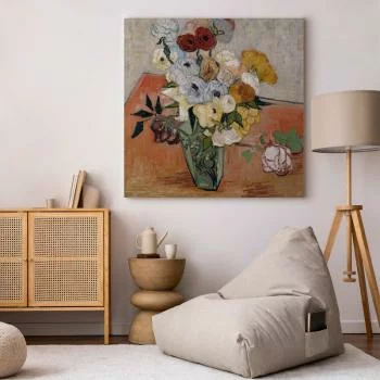 Obraz - Vincent Van Gogh – Martwa natura z japońskim wazonem, różami i zawilcami - obrazek 6