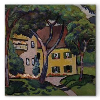 Obraz - August Macke – Staudacherhaus in Tegernsee - obrazek 2
