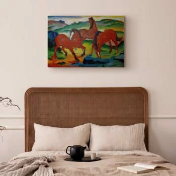 Obraz - Franz Marc – Czerwone konie (Pasące się Konie IV) - obrazek 6