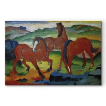 Obraz - Franz Marc – Czerwone konie (Pasące się Konie IV) - obrazek 2