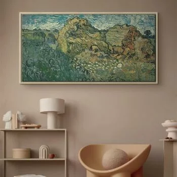 Obraz - Field with Wheat Stacks (Vincent Van Gogh) - obrazek 2