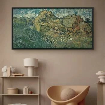 Obraz - Field with Wheat Stacks (Vincent Van Gogh) - obrazek 2