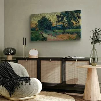 Obraz - Vincent Van Gogh – Krajobraz z zamkiem Auvers o zachodzie słońca - obrazek 5