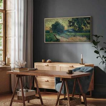 Obraz - Vincent Van Gogh – Krajobraz z zamkiem Auvers o zachodzie słońca - obrazek 7