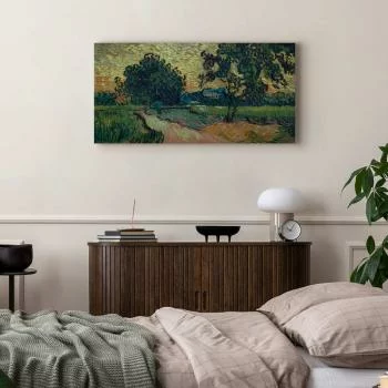 Obraz - Vincent Van Gogh – Krajobraz z zamkiem Auvers o zachodzie słońca - obrazek 6