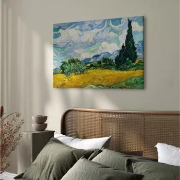 Obraz - Vincent Van Gogh – Pole pszenicy z cyprysami - obrazek 6