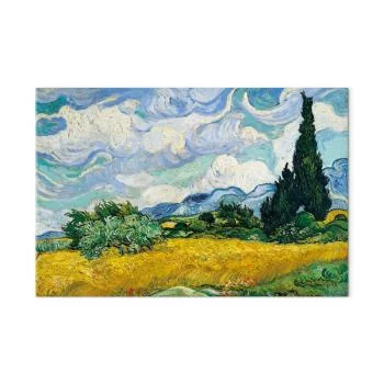 Obraz - Vincent Van Gogh – Pole pszenicy z cyprysami - obrazek 2