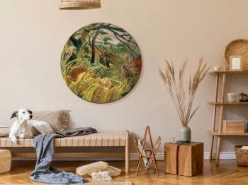 Obraz okrągły - Tygrys podczas burzy tropikalnej (Henri Rousseau) - obrazek 2