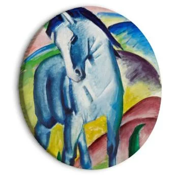 Obraz okrągły - Niebieski koń (Franz Marc)