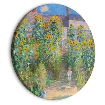 Obraz okrągły - Ogród Moneta w Vétheuil (Claude Monet)