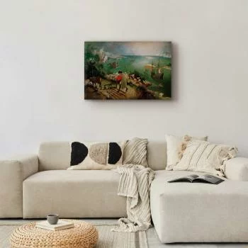 Obraz - Pieter Bruegel (starszy) – Pejzaż z upadkiem Ikara - obrazek 5