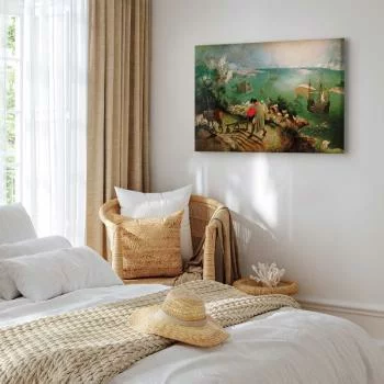 Obraz - Pieter Bruegel (starszy) – Pejzaż z upadkiem Ikara - obrazek 6