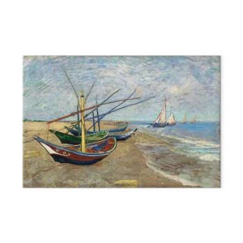 Obraz - Vincent van Gogh – Łodzie rybackie na plaży - obrazek 2