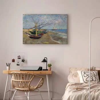 Obraz - Vincent van Gogh – Łodzie rybackie na plaży - obrazek 6