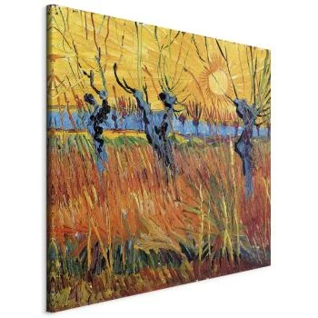 Obraz - Vincent van Gogh – Wierzby o zachodzie słońca