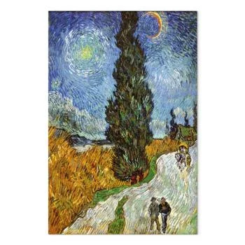 Obraz - Vincent van Gogh – Droga z cyprysem i gwiazdą - obrazek 2