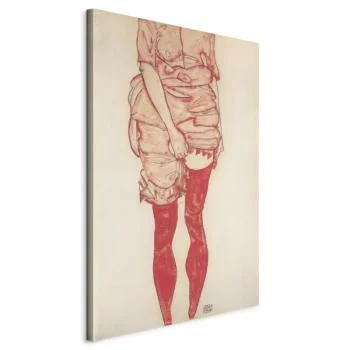 Obraz - Egon Schiele – Stojąca kobieta w czerwieni