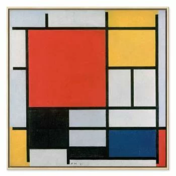 Obraz - Piet Mondrian – Kompozycja z czerwonym, żółtym, niebieskim i czarnym - obrazek 2