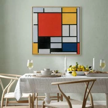 Obraz - Piet Mondrian – Kompozycja z czerwonym, żółtym, niebieskim i czarnym - obrazek 7