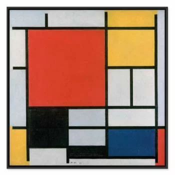Obraz - Piet Mondrian – Kompozycja z czerwonym, żółtym, niebieskim i czarnym - obrazek 2