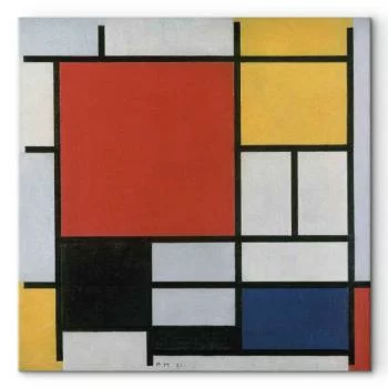 Obraz - Piet Mondrian – Kompozycja z czerwonym, żółtym, niebieskim i czarnym - obrazek 2