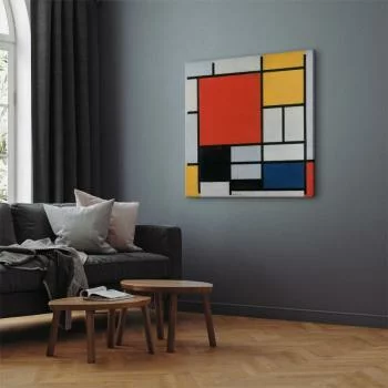 Obraz - Kompozycja w czerwieni. żółci. błękicie i czerni (Piet Mondrian) - obrazek 2
