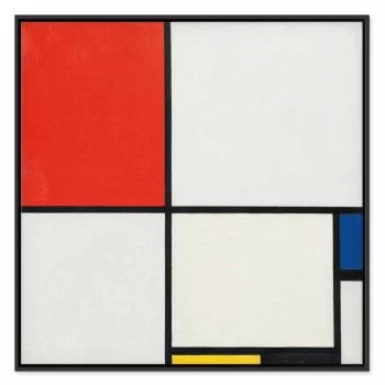 Obraz - Piet Mondrian – Kompozycja nr III z czerwonym, niebieskim, żółtym i czarnym - obrazek 2