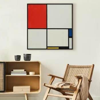 Obraz - Piet Mondrian – Kompozycja nr III z czerwonym, niebieskim, żółtym i czarnym - obrazek 5