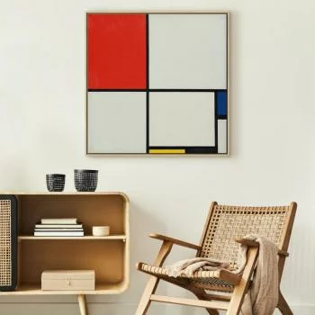 Obraz - Piet Mondrian – Kompozycja nr III z czerwonym, niebieskim, żółtym i czarnym - obrazek 5