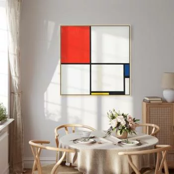 Obraz - Piet Mondrian – Kompozycja nr III z czerwonym, niebieskim, żółtym i czarnym - obrazek 7