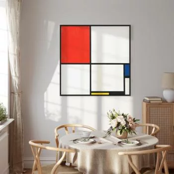 Obraz - Piet Mondrian – Kompozycja nr III z czerwonym, niebieskim, żółtym i czarnym - obrazek 7