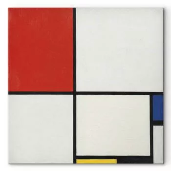 Obraz - Piet Mondrian – Kompozycja nr III z czerwonym, niebieskim, żółtym i czarnym - obrazek 2