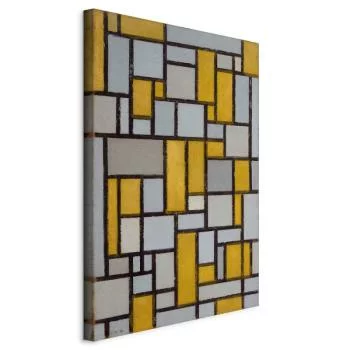 Obraz - Kompozycja z siatką 1 (Piet Mondrian)