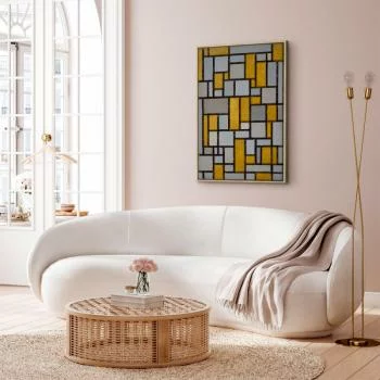Obraz - Kompozycja z siatką 1 (Piet Mondrian) - obrazek 2