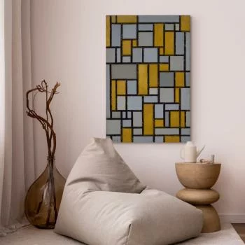 Obraz - Kompozycja z siatką 1 (Piet Mondrian) - obrazek 2