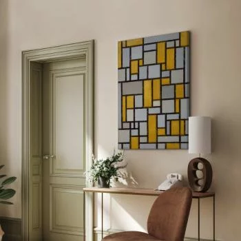 Obraz - Piet Mondrian – Kompozycja z siatką 1 - obrazek 5