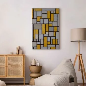 Obraz - Piet Mondrian – Kompozycja z siatką 1 - obrazek 6