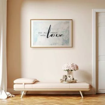 Plakat - Do all things with love - obrazek 2