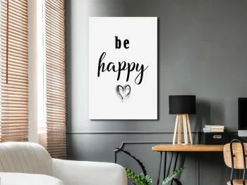 Obraz - Be happy (1-częściowy) pionowy - obrazek 2