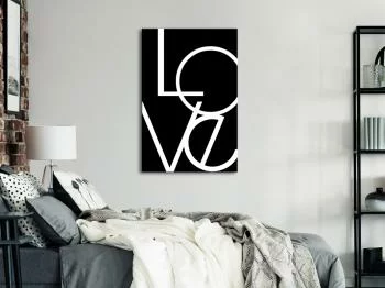 Obraz - Czerń i biel: Miłość (1-częściowy) pionowy - obrazek 2