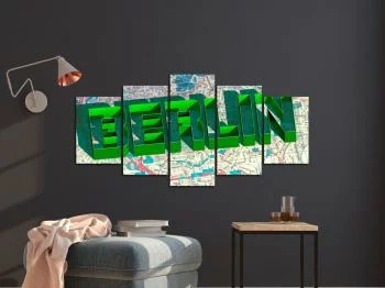 Obraz - Zielony Berlin (5-częściowy) szeroki - obrazek 2