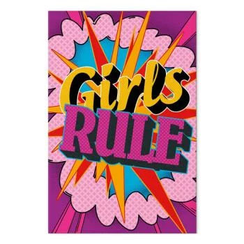 Obraz - Energia barw (1-częściowy) - angielskie napisy na kolorowym tle - obrazek 2