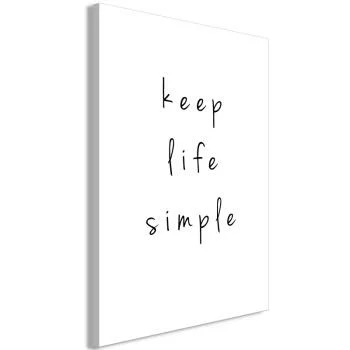 Obraz - Keep Life Simple (1-częściowy) pionowy - obrazek 2