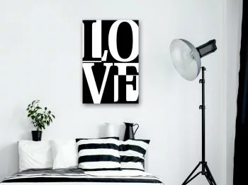 Obraz - Czarno-biała miłość (1-częściowy) pionowy - obrazek 2